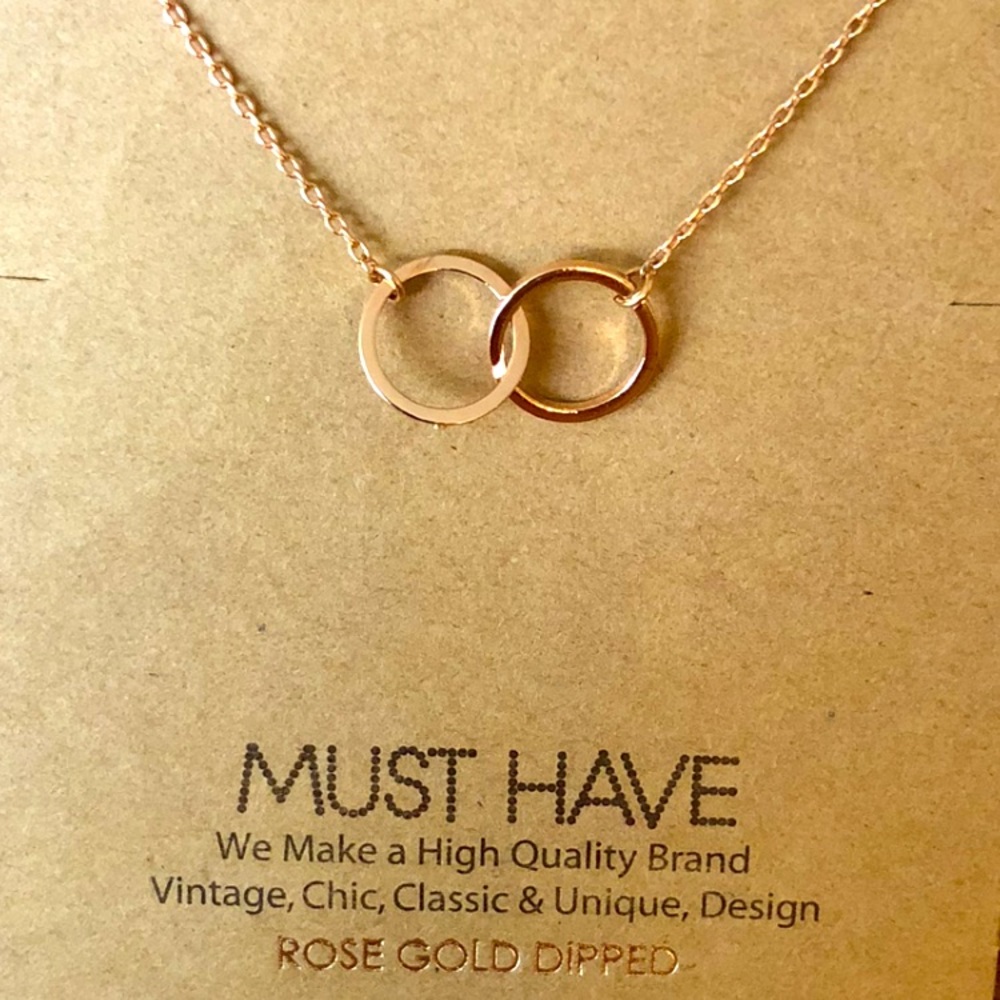 Rose gold-dipped chain necklace